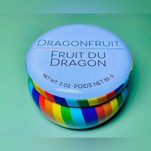 Dragon Fruit-Scented Pride Candle in Rainbow-Striped Tin‎ 3 Oz